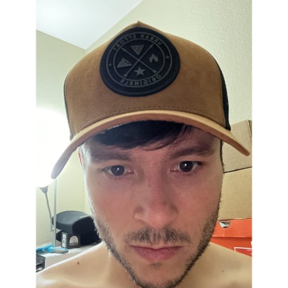 Men Women Brown Urban Effort Mesh Back Cap - Picture 11 of 11